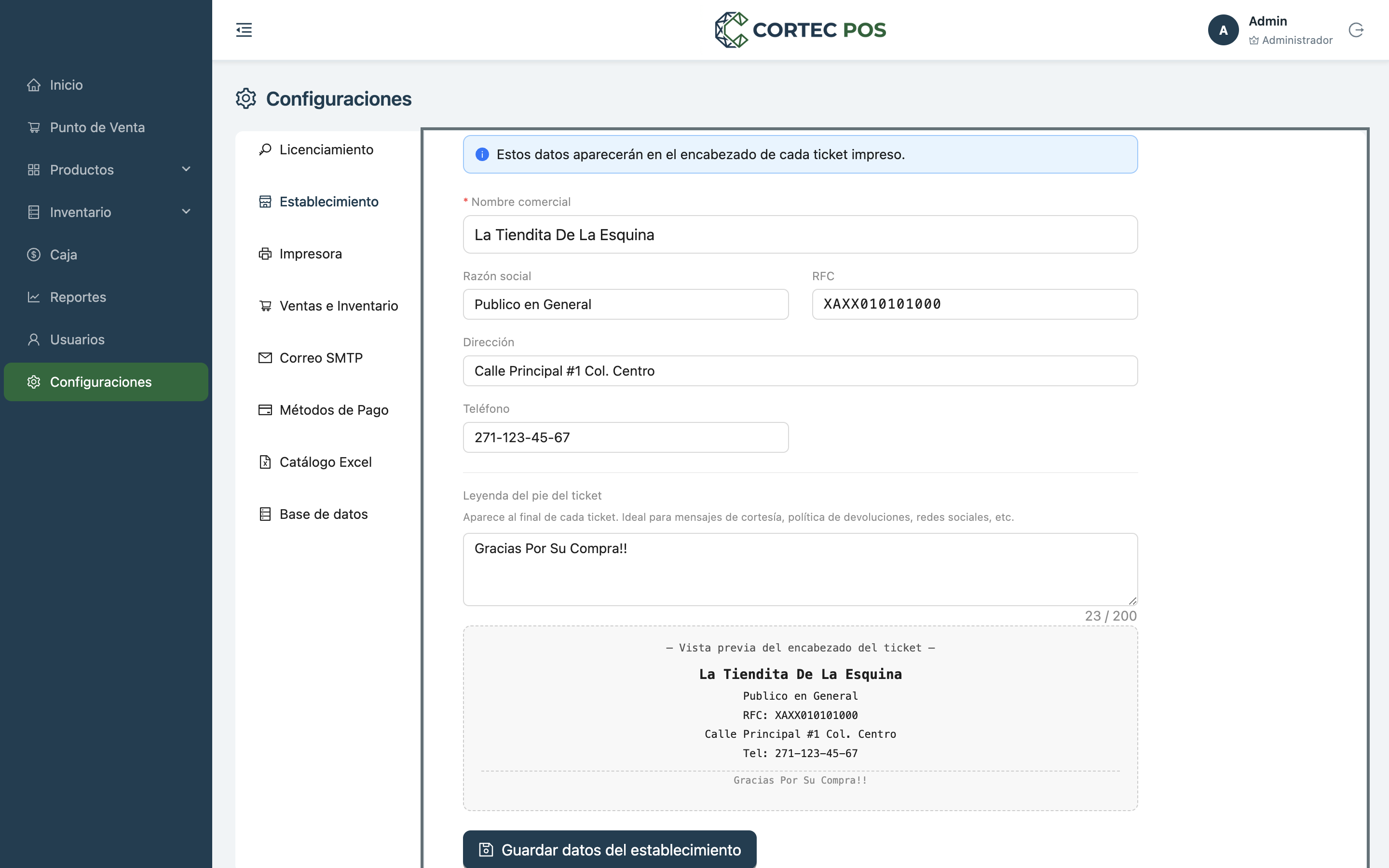 Configuraciones